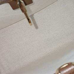 Pre Owned Gucci Beige Brown Coated Canvas GG Small Tote Bag