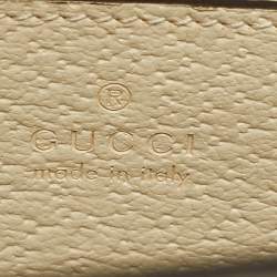 Pre Owned Gucci Diana Mini Off White Jumbo GG Canvas and Leather Tote