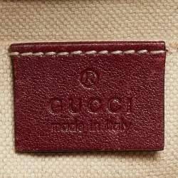 Pre Owned Gucci Emily Chain Medium Red Guccissima Leather Shoulder Bag
