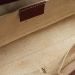 Pre Owned Gucci Emily Chain Medium Red Guccissima Leather Shoulder Bag