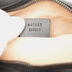 مملوكة مسبقًا حقيبة كروس بودي جلد متلاسيه جي جي صغيرة سوداء غوتشي