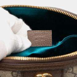 Pre Owned حقيبة كروس غوتشي قبة أوفيديا جي جي سوبروم بني صغير