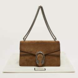 مملوكة مسبقًا Gucci Dionysus Small Beige Leather and Suede Shoulder Bag