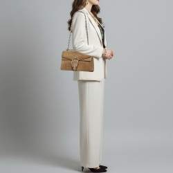 مملوكة مسبقًا Gucci Dionysus Small Beige Leather and Suede Shoulder Bag