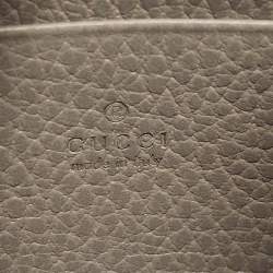 Pre Owned Gucci Crystal Dionysus Grey Leather Wallet On Chain