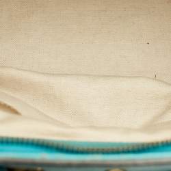 مملوكة مسبقًا Gucci Bright Bit Large Turquoise Leather Tote