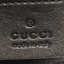 Pre Owned حقيبة كتف غوتشي مارمونت جي جي متوسطة كانفاس ماتلاسسيه أسود/بيج