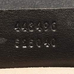 Pre Owned حقيبة كتف غوتشي مارمونت جي جي متوسطة كانفاس ماتلاسسيه أسود/بيج