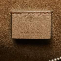 مملوكة مسبقًا Gucci Embellished Patch Dionysus Medium Beige GG Supreme Canvas and Suede Shoulder Bag