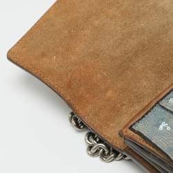 مملوكة مسبقًا Gucci Embellished Patch Dionysus Medium Beige GG Supreme Canvas and Suede Shoulder Bag