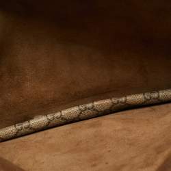 مملوكة مسبقًا Gucci Embellished Patch Dionysus Medium Beige GG Supreme Canvas and Suede Shoulder Bag