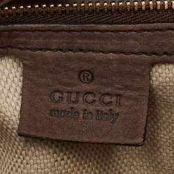 Pre Owned Gucci Soho Medium Brown Nubuck Leather Chain Shoulder Bag