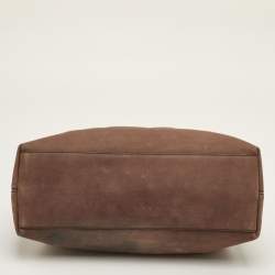 Pre Owned Gucci Soho Medium Brown Nubuck Leather Chain Shoulder Bag