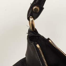 مملوكة مسبقًا Gucci Abbey D-Ring Black GG Canvas and Leather Hobo