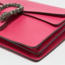 Pre Owned حقيبة كتف صغيرة غوتشي دينوسية قماش جي جي سوبريم وزخاف شامواه أسود/بيج