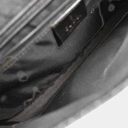 Pre Owned Gucci Black Nylon Leather Handbag