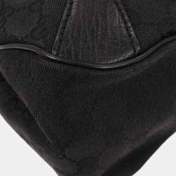 مملوكة مسبقًا Gucci Black GG Horsebit Handbag