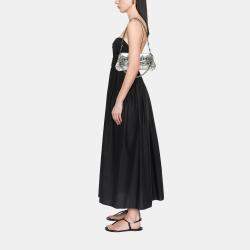 Pre Owned حقيبة غوتشي ساتشل سلسلة هورسبيت جلد مبطن فضي معدني صغير