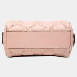 مملوكة مسبقًا Gucci Pink Mini GG Marmont Matelasse Leather Satchel