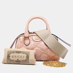 مملوكة مسبقًا Gucci Pink Mini GG Marmont Matelasse Leather Satchel