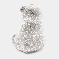 مملوكة مسبقًا Gucci Gg Teddy Bear Shoulder Bag With Swarovski Crystals Clear Multicolor