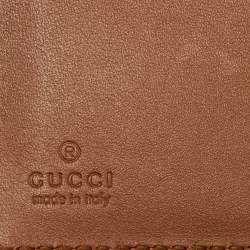 Pre Owned محفظة غوتشي جلد وكانفاس جي جي سوبريم بيج/أسود بقفل