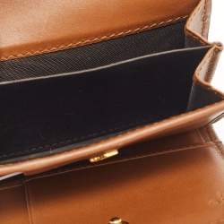 Pre Owned محفظة غوتشي جلد وكانفاس جي جي سوبريم بيج/أسود بقفل