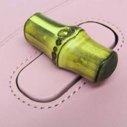 مملوكة مسبقًا Gucci Pink Leather Bamboo Backpack Handbag Shoulder Bag 