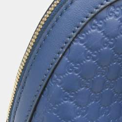 Pre Owned حقيبة غوتشي مايكرو جي جي جلد أزرق يد وكتف