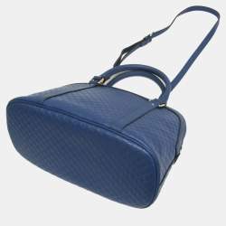 Pre Owned حقيبة غوتشي مايكرو جي جي جلد أزرق يد وكتف