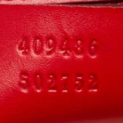 Pre Owned Gucci Padlock Red Medium Guccissima Leather Shoulder Bag