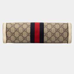 مملوكة مسبقًا Gucci Brown Small GG Supreme Web Ophidia Chain Crossbody