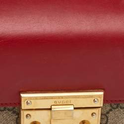 Pre Owned Gucci Padlock Small Multicolor GG Supreme Canvas and Leather Shoulder Bag