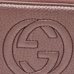 مملوكة مسبقًا Gucci Soho Metallic Purple Leather Continental Wallet