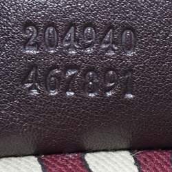 Pre Owned حقيبة غوتشي كروس غوتشيسما جلد بني داكن دي-رينغ