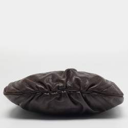 Pre Owned حقيبة غوتشي كروس غوتشيسما جلد بني داكن دي-رينغ