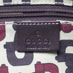 Pre Owned حقيبة غوتشي كروس غوتشيسما جلد بني داكن دي-رينغ