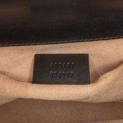 Pre Owned Gucci Black Small Guccissima Padlock Crossbody