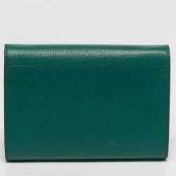 مملوكة مسبقًا Gucci Dionysus Crystal Green Leather Wallet on Chain