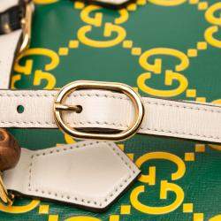 Pre Owned حقيبة غوتشي ديانا ساتشيل بامبو جلد صغيرة خضراء