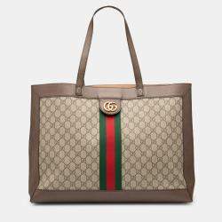 مملوكة مسبقًا Gucci Brown GG Supreme Ophidia Tote