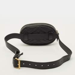 مملوكة مسبقًا Gucci GG Marmont Black Matelassé Leather Belt Bag
