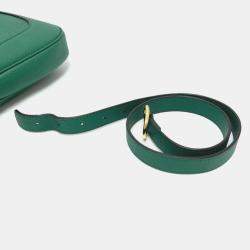 Pre Owned حقيبة كتف جلدية 2-طريقتين صغيرة جاكي 1961 من غوتشي خضراء