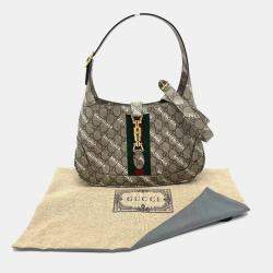 مملوكة مسبقًا Gucci Balenciaga The Hacker Project Jackie 1961 2-Way Handbag In Gg Supreme Canvas Beige