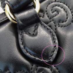 Pre Owned حقيبة غوتشي كتف جلد ماتيلاسي سوداء بطريقتين كروس بودي أو فوقها