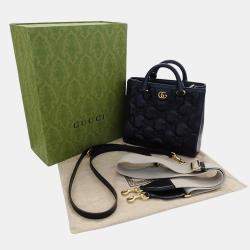 Pre Owned حقيبة غوتشي كتف جلد ماتيلاسي سوداء بطريقتين كروس بودي أو فوقها