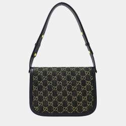 مملوكة مسبقًا حقيبة كتف غوتشي دِنِم هورسبيت 1955 سوداء