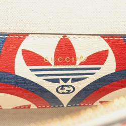 مملوكة مسبقًا Gucci X Adidas Horsebit 1955 Handbag/Shoulder Bag White Red Blue Leather