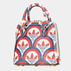 مملوكة مسبقًا Gucci X Adidas Horsebit 1955 Handbag/Shoulder Bag White Red Blue Leather