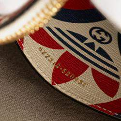 مملوكة مسبقًا Gucci X Adidas Horsebit 1955 Handbag/Shoulder Bag White Red Blue Leather